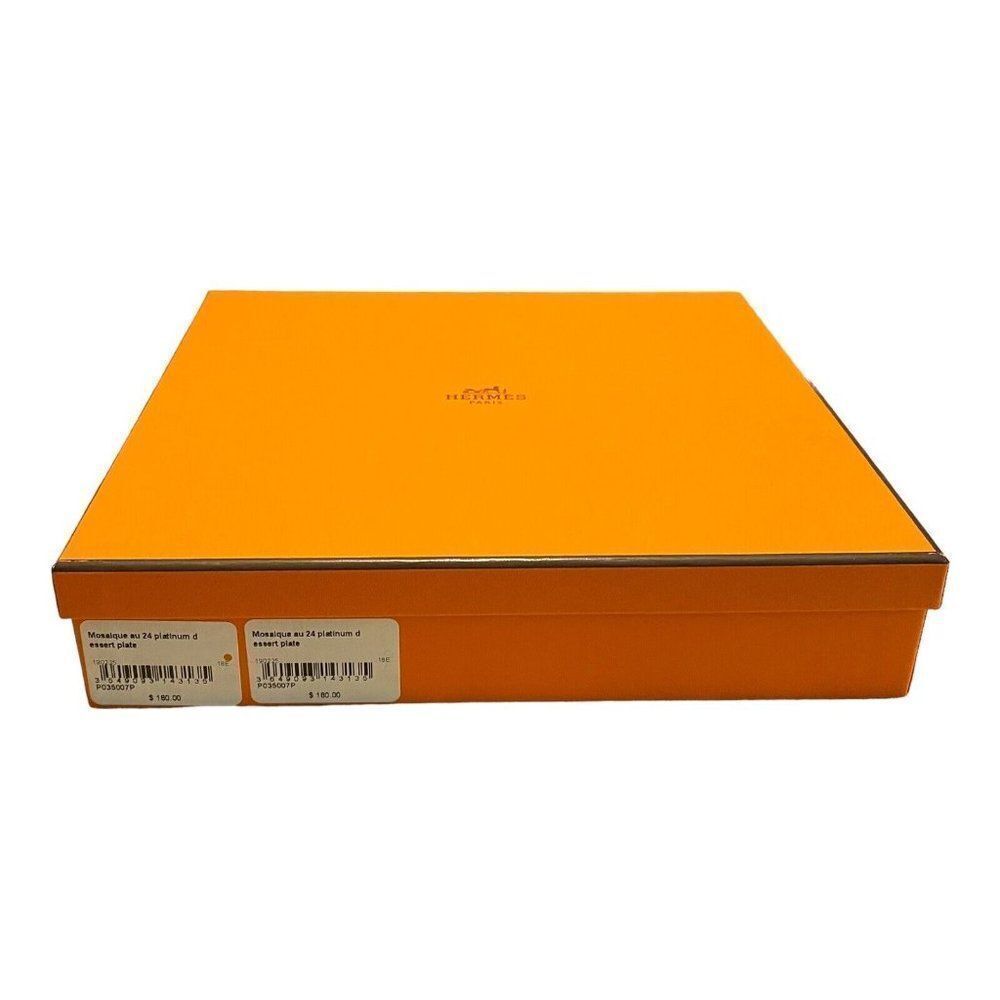 HERMÈS Paris Authentic 10”x10x2 empty Box Fits Dessert Plate Storage Gift Insert